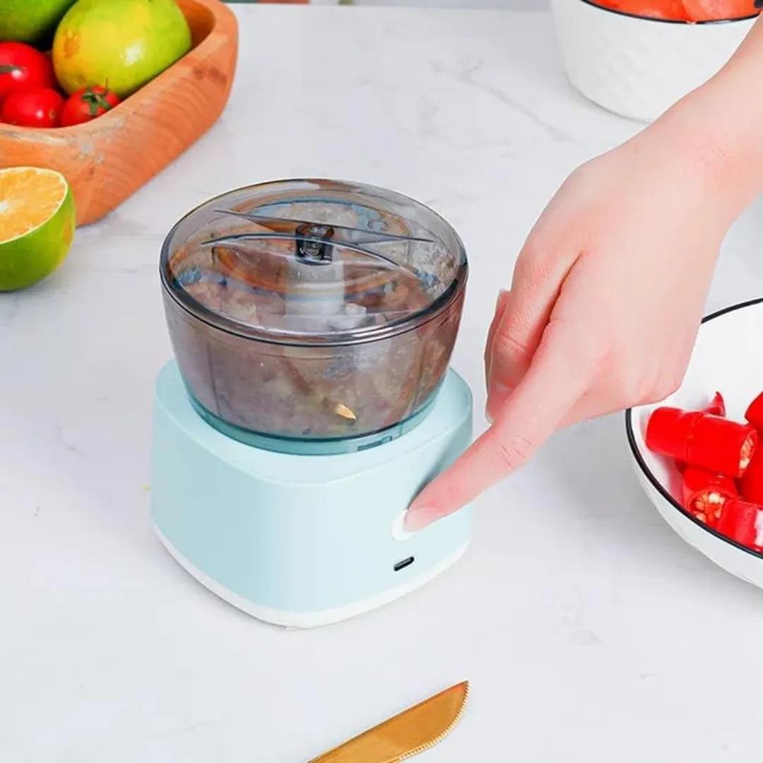 Mini Picadora Eléctrica 350ml Recargable USB-C | Preparación Rápida para Cocina Diaria | Chile