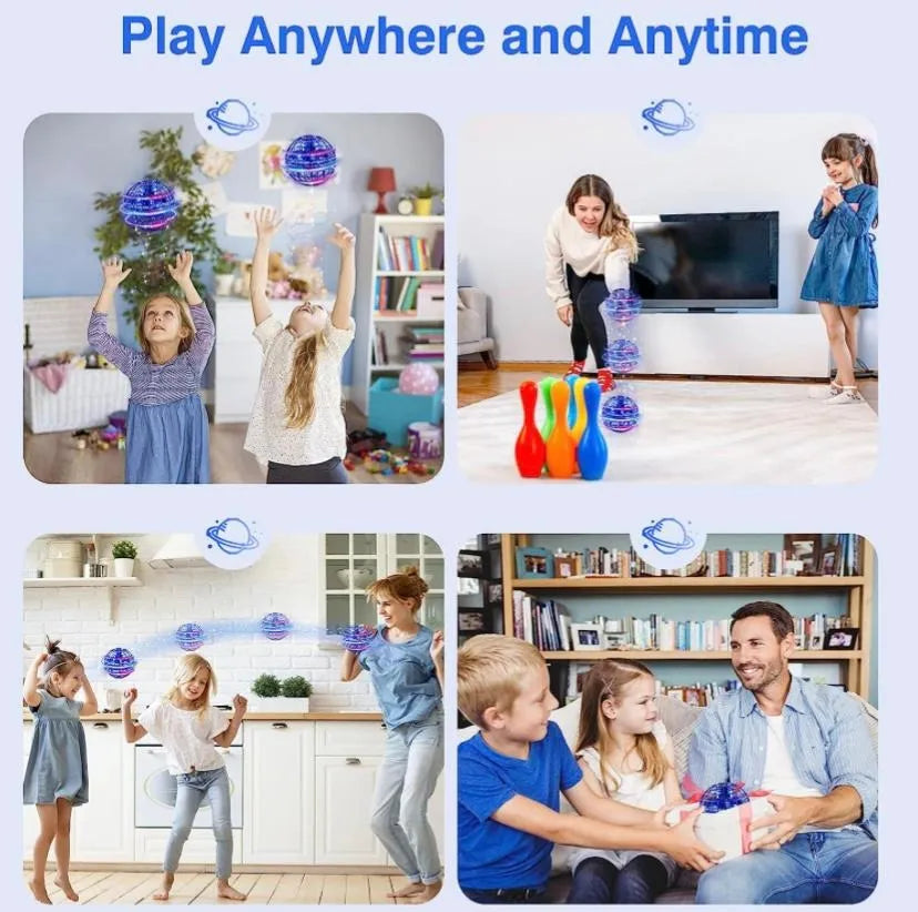 Pelota Voladora LED RGB Recargable USB | Diversión Luminosa para Niños y Juegos en Casa | Chile