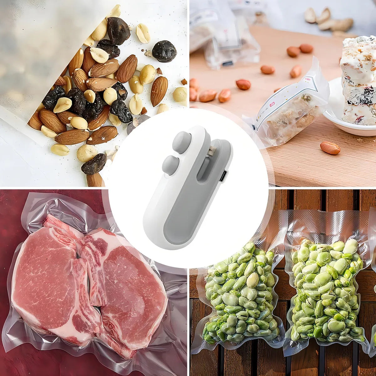 Mini Sellador Térmico de Bolsas Recargable USB | Conservación Práctica para Snacks y Alimentos | Chile