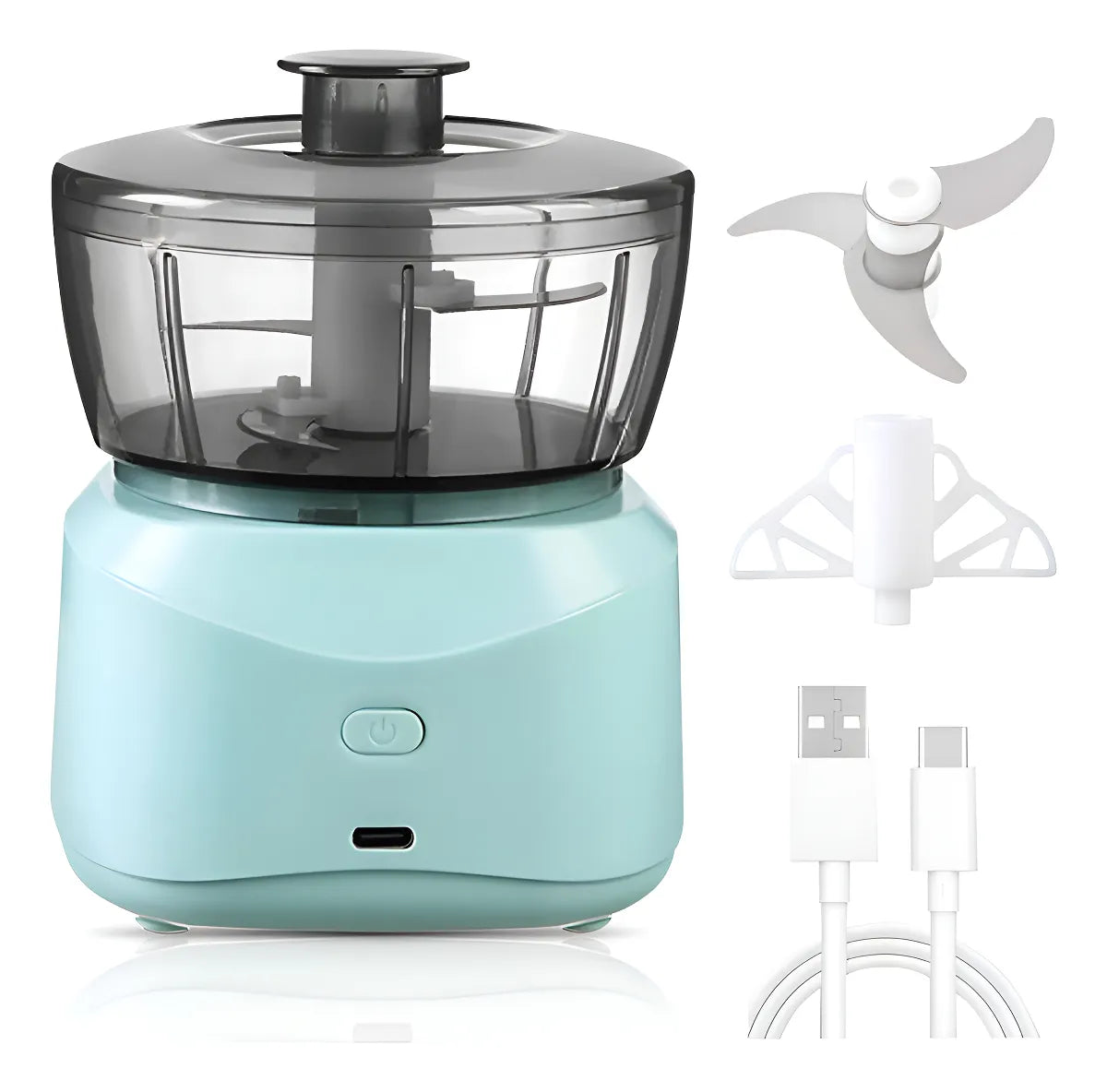 Mini Picadora Eléctrica 350ml Recargable USB-C | Preparación Rápida para Cocina Diaria | Chile
