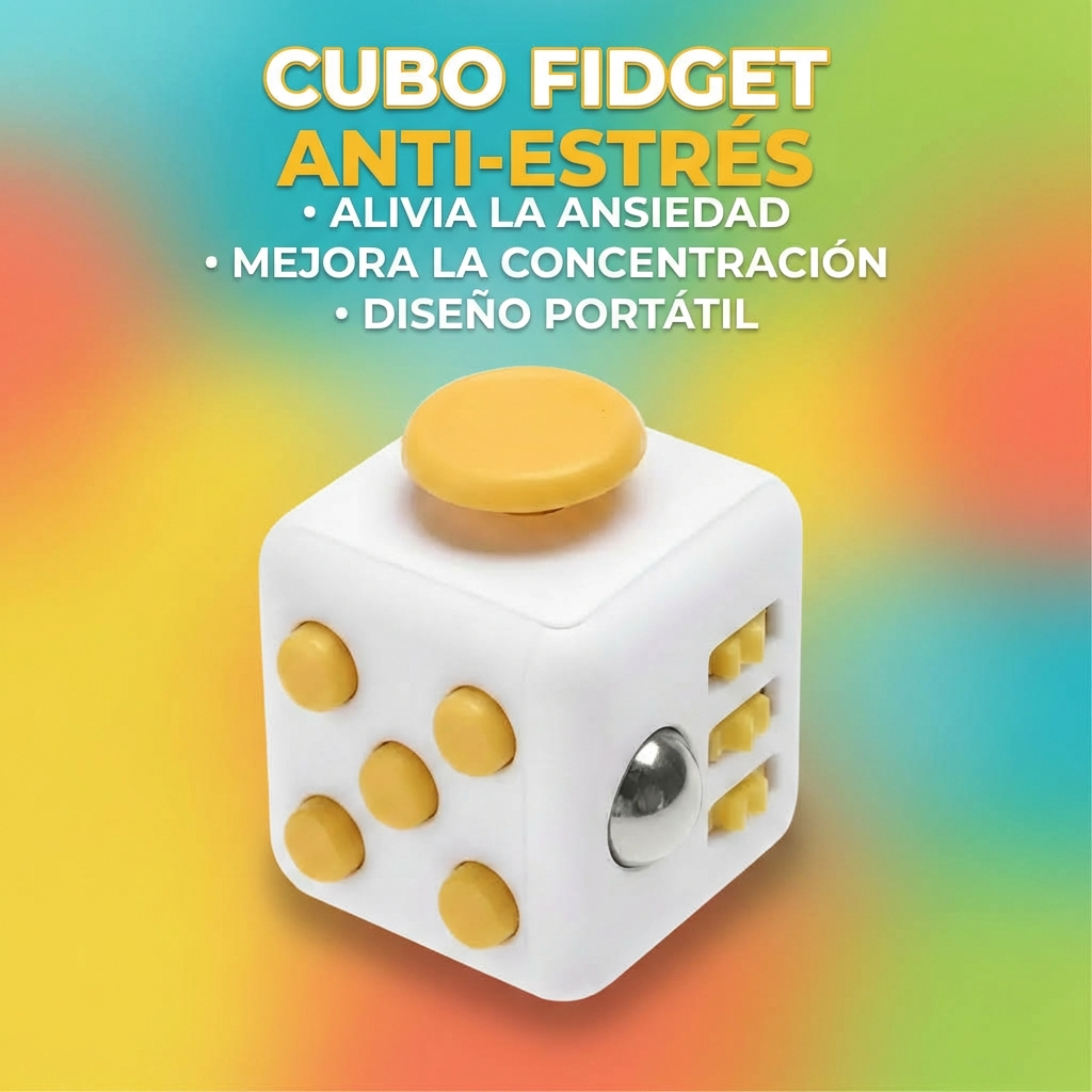 Cubo Anti Estrés Fidget 6 en 1 Portátil | Relajación y Concentración para Oficina y Estudio | Chile