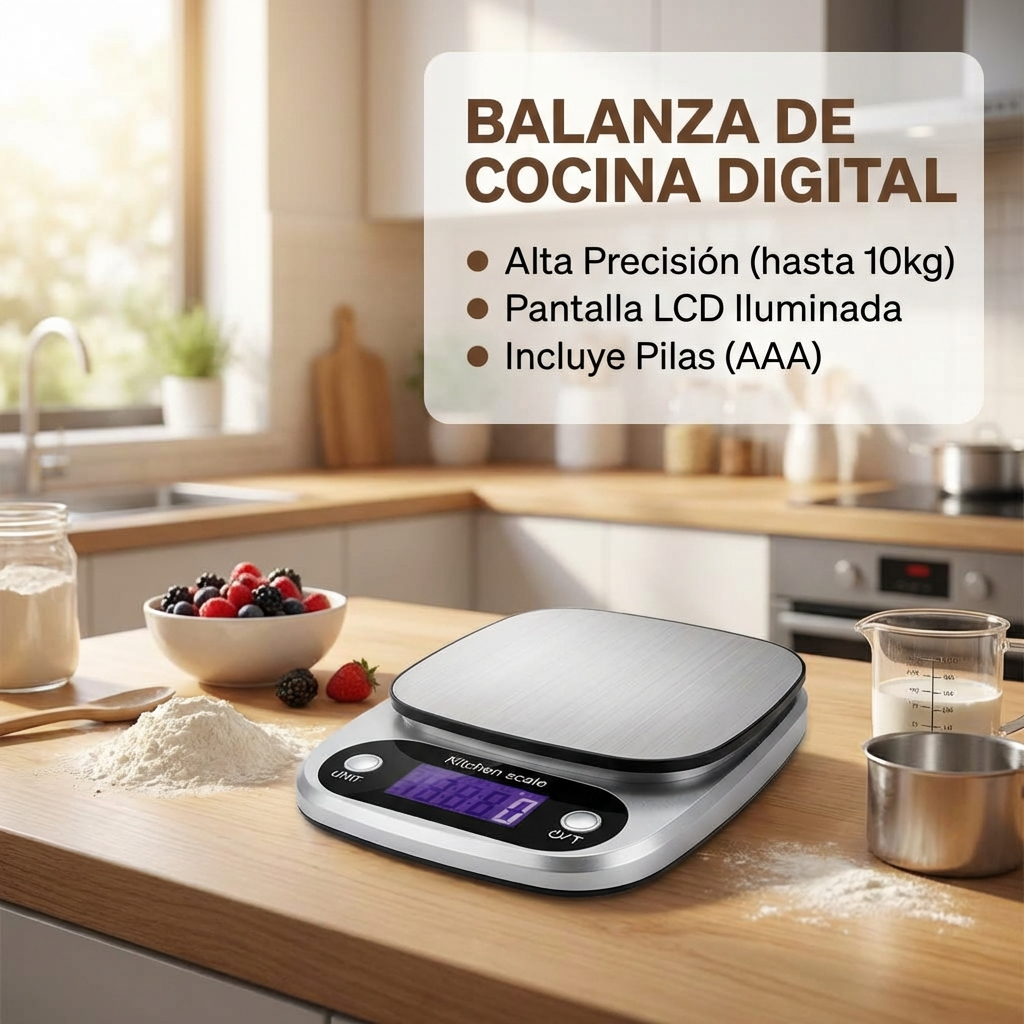 Báscula Digital de Precisión 0.1g a 5kg Portátil | Pesaje Exacto para Cocina, Joyería y Hogar | Chile