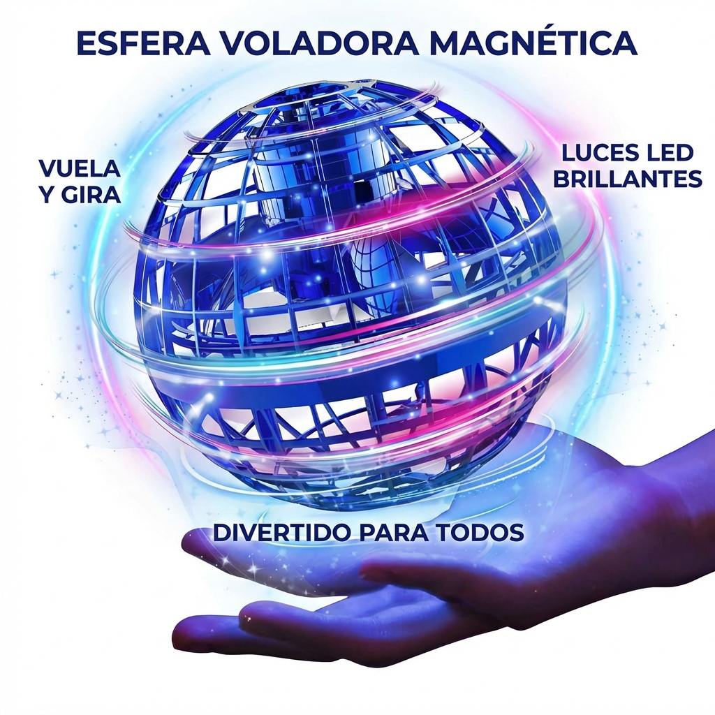 Pelota Voladora LED RGB Recargable USB | Diversión Luminosa para Niños y Juegos en Casa | Chile
