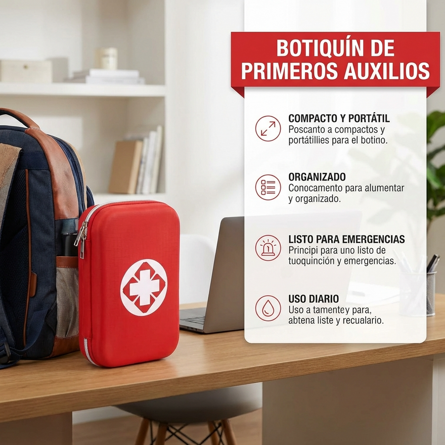Kit Botiquín Profesional de Primeros Auxilios 300 Piezas - Emergencias, Hogar, Auto, Viaje