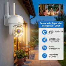 Cámara de Seguridad Exterior WiFi 3MP PTZ 360° | Vigilancia con Visión Nocturna Color para Exterior | Chile