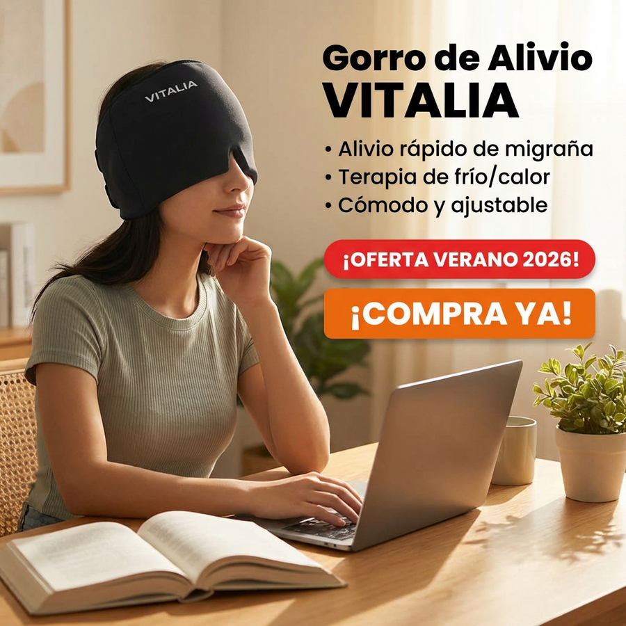 Gorro Compresa de Gel Frío para Migraña - Alivio Instantáneo de Dolor de Cabeza