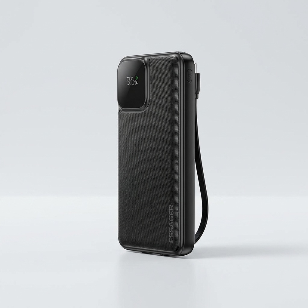 Power Bank Viajes Avión 20000mAh 22.5W con Cables Integrados | Equipaje de Mano | Chile