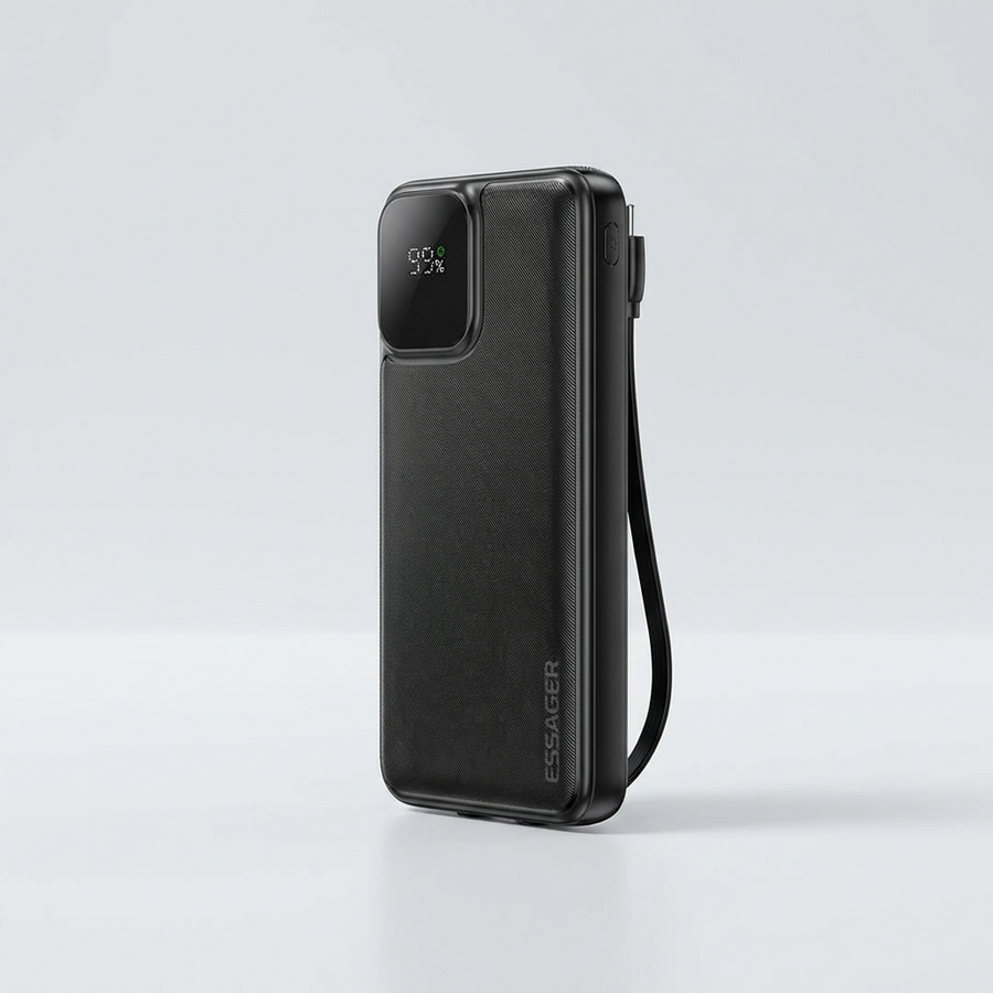 Power Bank Viajes Avión 20000mAh 22.5W con Cables Integrados | Equipaje de Mano | Chile