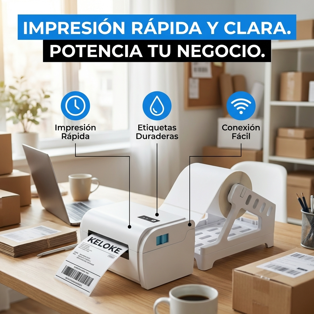 Impresora Térmica Portátil Bluetooth para Etiquetas 110mm | Impresión Rápida para Emprendedores | Chile