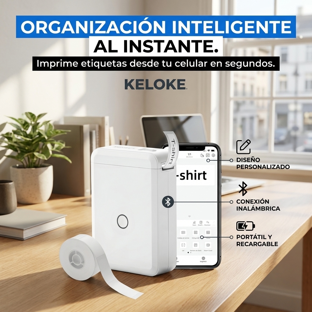 Impresora de Etiquetas Niimbot D110 Bluetooth | Organización Portátil para Hogar y Emprendedores | Chile