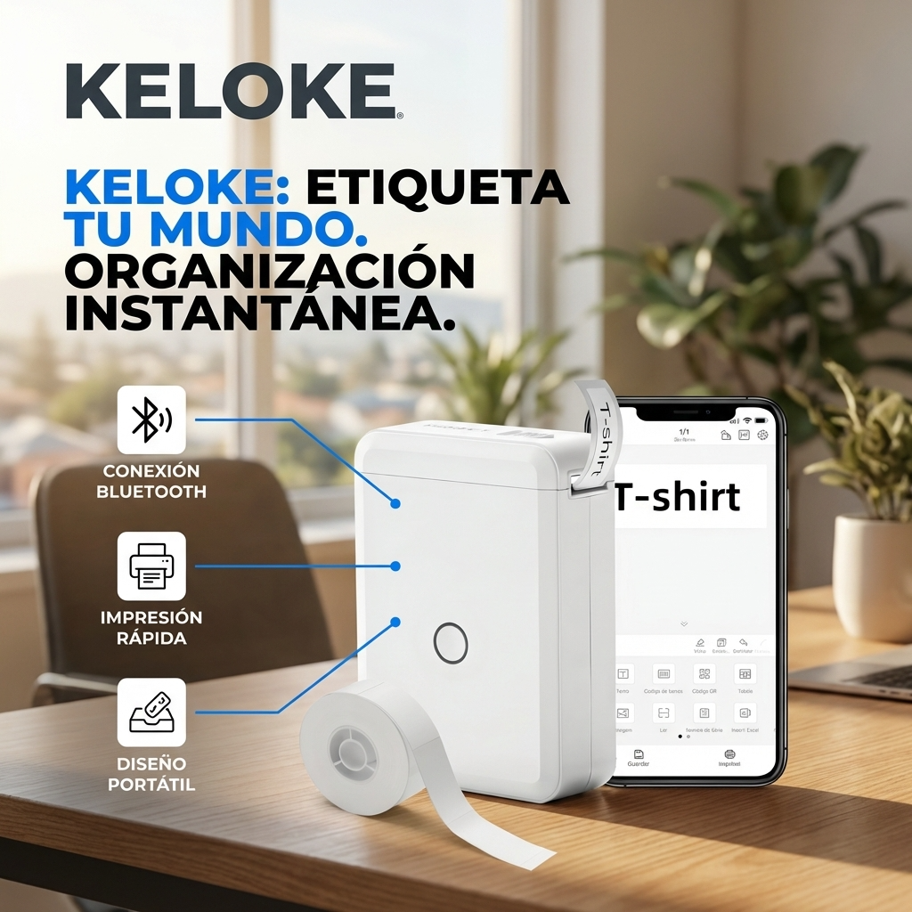 Impresora de Etiquetas Niimbot D110 Bluetooth | Organización Portátil para Hogar y Emprendedores | Chile