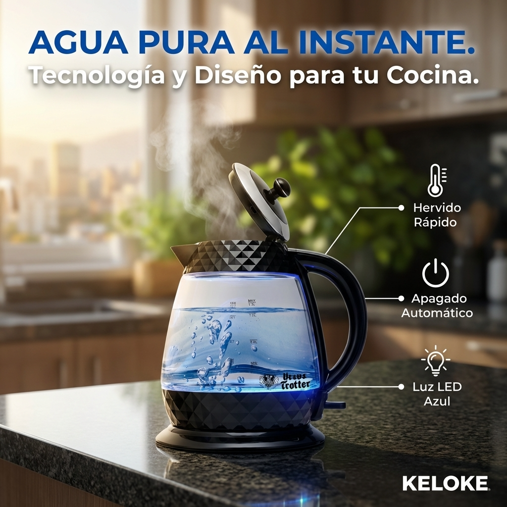 Hervidor Eléctrico Ursus Trotter Diamonds17 1.7L | Agua Caliente Rápida para Cocina y Oficina | Chile