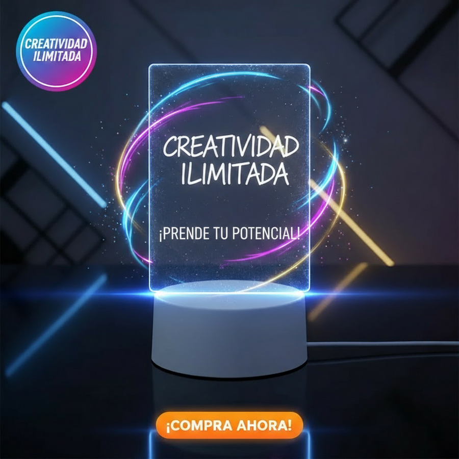 Lámpara LED con Panel de Escritura