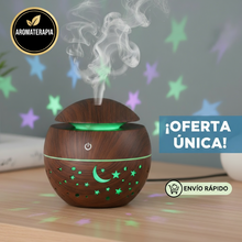 Difusor Humidificador Estrella-Luna con Luz LED – Aromaterapia, USB, Ideal para Dormitorios y Niños