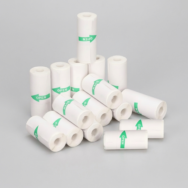 Papel Térmico Adhesivo 57x30 mm Pack 20 Rollos | Repuesto para Etiquetas y Stickers | Chile