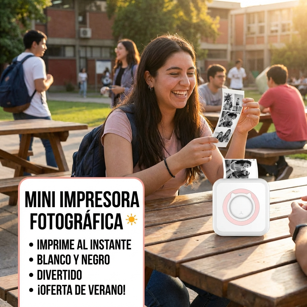 Impresora Térmica Portátil Bluetooth para Etiquetas | Impresión Sin Tinta para Negocio y Emprendimiento | Chile