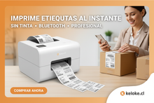 Impresora Térmica Portátil Bluetooth para Etiquetas 110mm | Impresión Rápida para Emprendedores | Chile