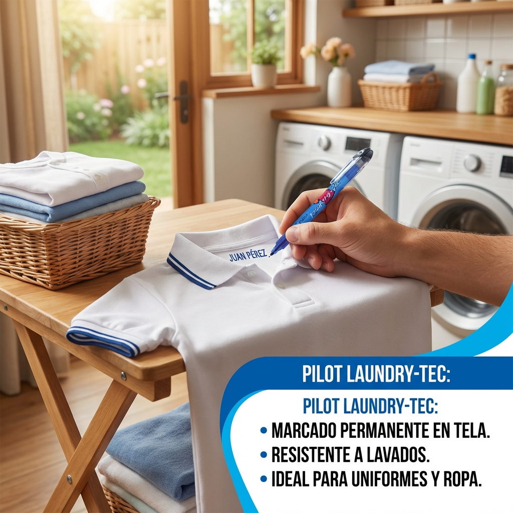 Marcador Permanente para Ropa Pilot Laundry Tec | Identificación Resistente al Agua para Prendas | Chile