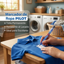 Marcador Permanente para Ropa Pilot Laundry Tec | Identificación Resistente al Agua para Prendas | Chile