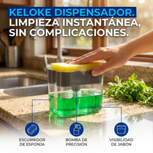 Dispensador de Jabón Lavalozas con Bomba y Esponja | Orden y Limpieza para Cocina y Lavaplatos | Chile