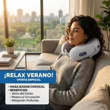 Masajeador Cervical Eléctrico Recargable con Calor | Alivio y Relajación para Cuello en Casa y Oficina | Chile