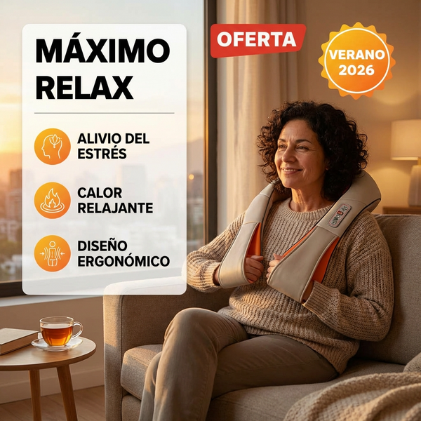 Masajeador Eléctrico Cervical con Calor Infrarrojo | 3 Intensidades | keloke.cl