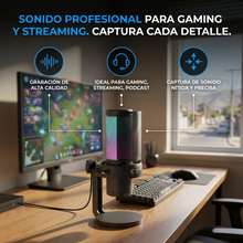 Micrófono Gamer Yanmai GM7 USB con RGB | Audio Claro para Streaming, Gaming y Contenido | Chile