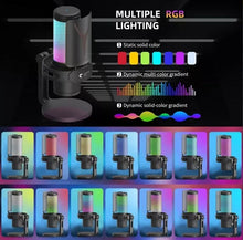 Micrófono Gamer Yanmai GM7 USB con RGB | Audio Claro para Streaming, Gaming y Contenido | Chile
