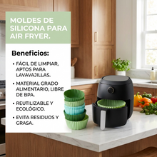 Pack 6 Moldes de Silicona para Air Fryer | Accesorios Reutilizables para Cocina Práctica | Chile