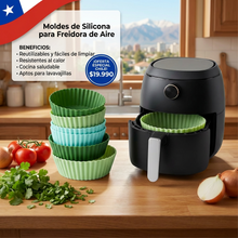 Pack 6 Moldes de Silicona para Air Fryer | Accesorios Reutilizables para Cocina Práctica | Chile