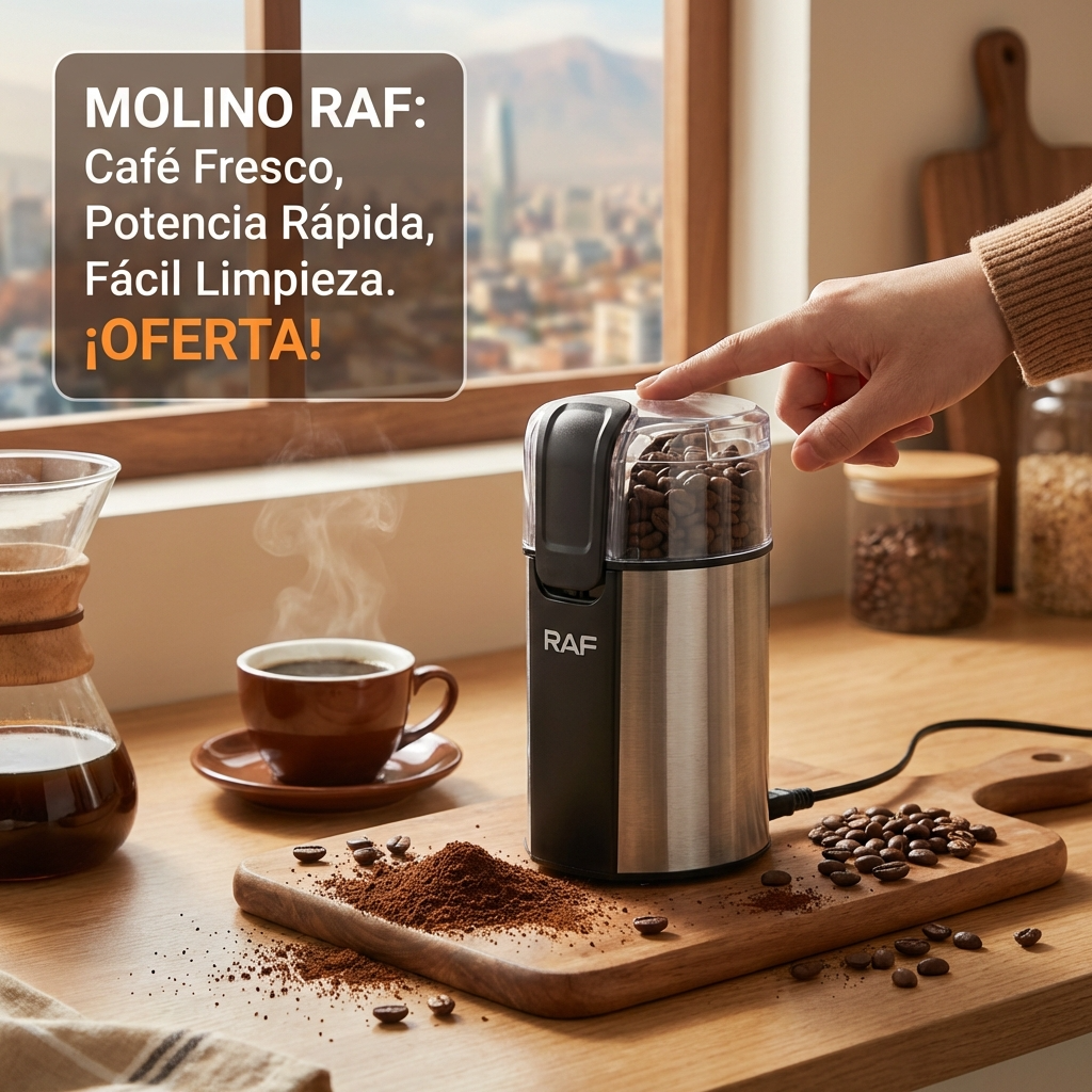 Molinillo Eléctrico RAF R-7130 150W | Café y Especias con Molienda Práctica en Casa | Chile