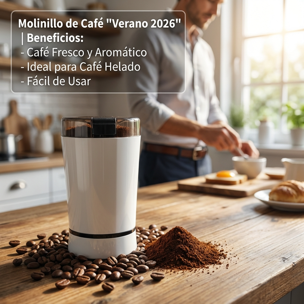 Molinillo Eléctrico de Café 150W de Acero Inoxidable | Molienda Práctica para Café y Especias | Chile
