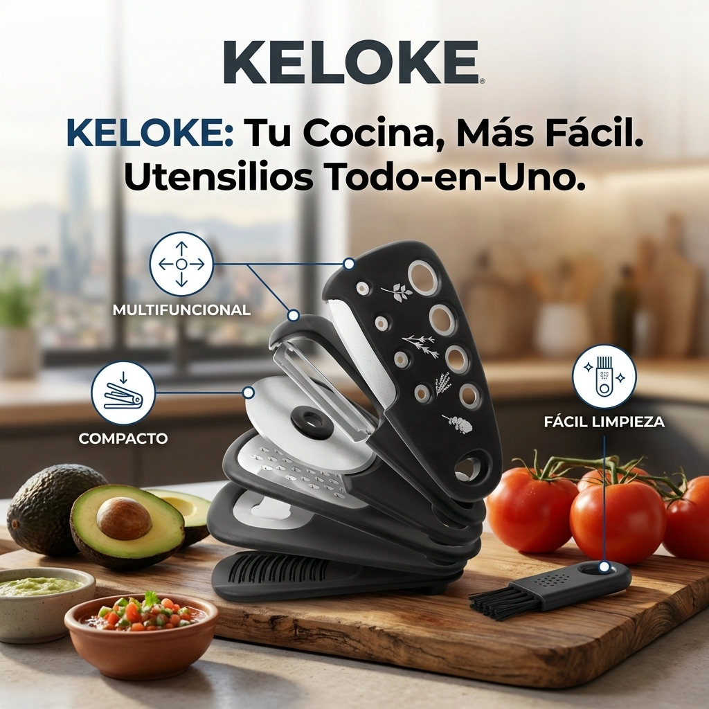 Set de Gadgets de Cocina 6 en 1 de Acero Inoxidable | Preparación Práctica para Cocina Diaria | Chile