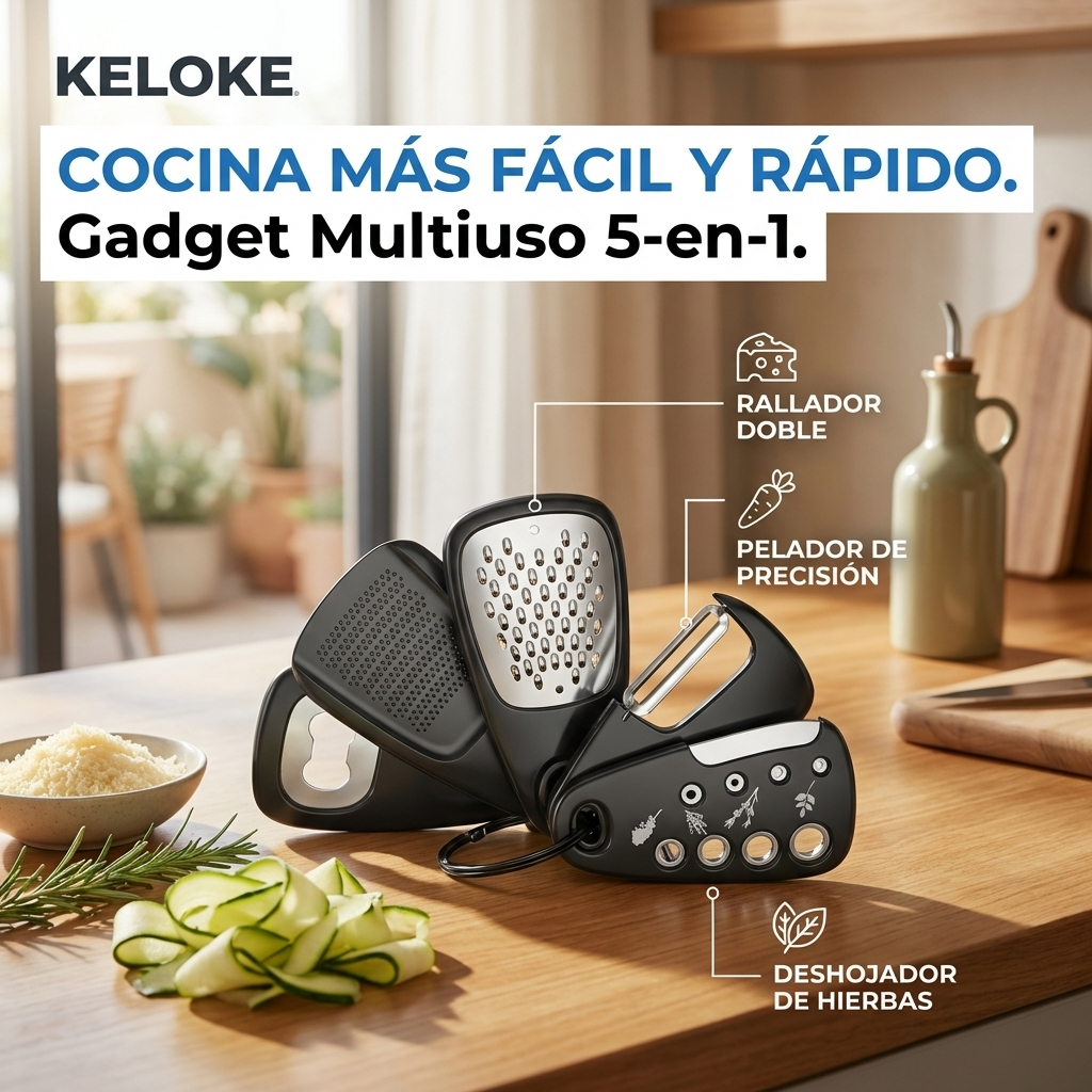 Set de Gadgets de Cocina 6 en 1 de Acero Inoxidable | Preparación Práctica para Cocina Diaria | Chile