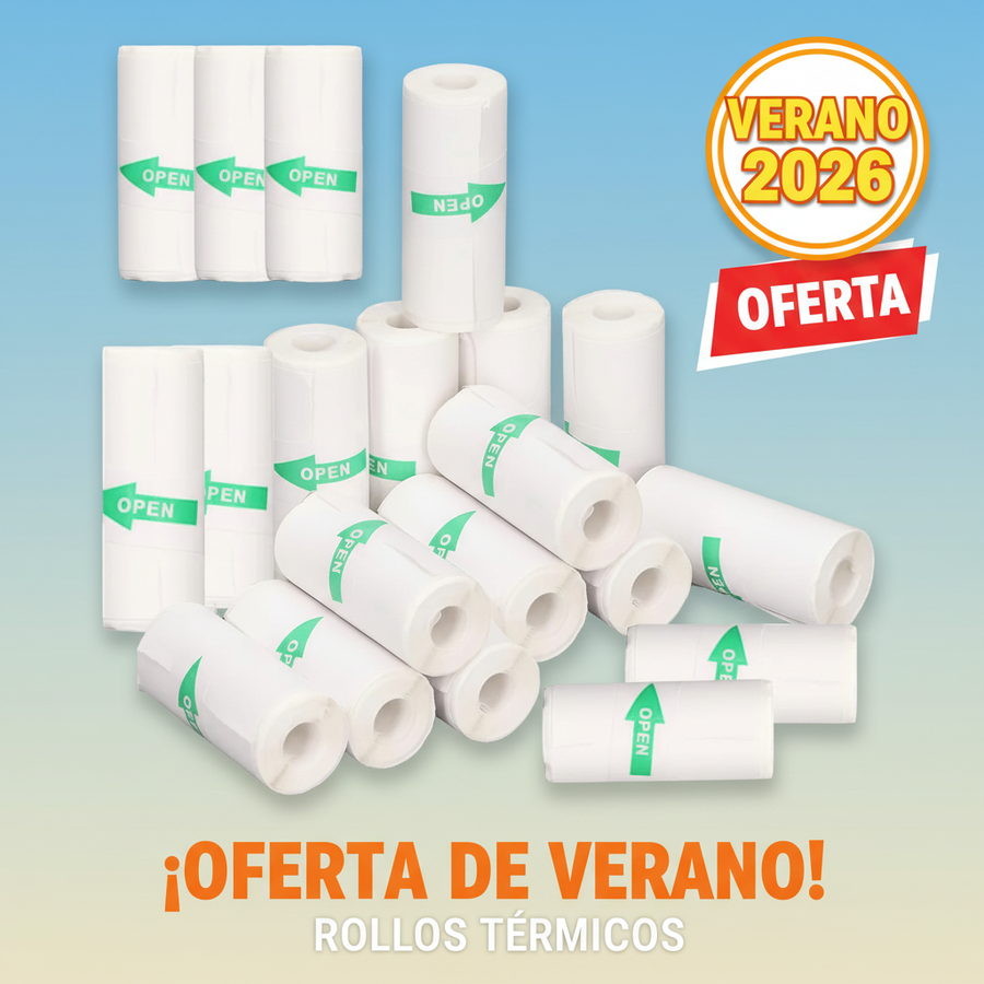 Papel Térmico Autoadhesivo 57×30 mm (Pack 20 Rollos)