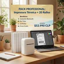 Pack Profesional de Impresión Térmica con 20 Rollos | Solución para Etiquetas y Emprendedores | Chile