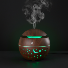 Difusor Humidificador Estrella Luna con Luz LED USB | Aromaterapia Relajante para Dormitorio, Hogar y Oficina | Chile