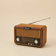 Radio Solar Vintage Bluetooth con Carga Solar y USB/SD | AM/FM/SW Portátil para Hogar, Viajes y Emergencias | Chile