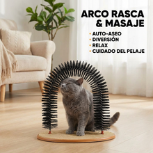 Rascador con Arco de Masaje para Gatos | Cepillado y Diversión para Mascotas en Casa | Chile
