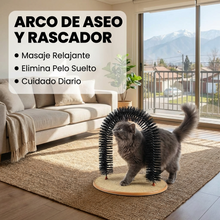 Rascador con Arco de Masaje para Gatos | Cepillado y Diversión para Mascotas en Casa | Chile