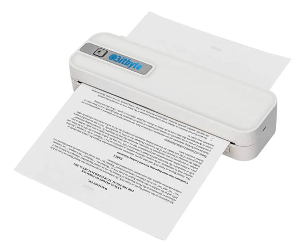 Impresora Térmica Portátil BitByte A4 Inalámbrica Recargable | Imprime sin Tinta desde Celular y Laptop | Chile