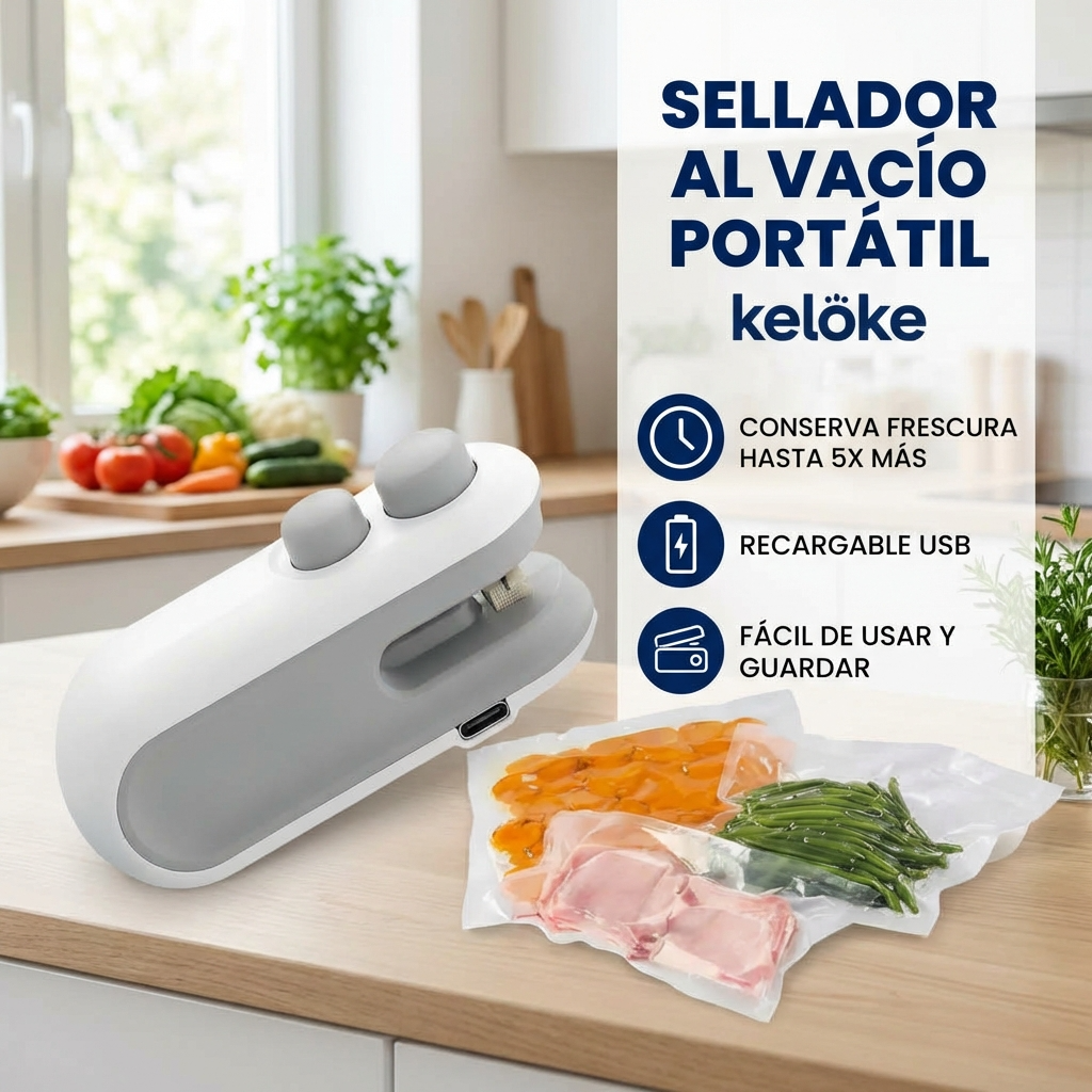 Mini Sellador Térmico de Bolsas Recargable USB | Conservación Práctica para Snacks y Alimentos | Chile