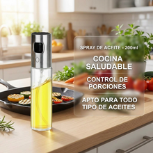 Dispensador de Aceite en Spray 200ml de Vidrio | Cocina Saludable para Freidora de Aire y Ensaladas | Chile